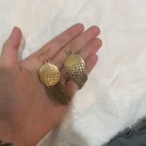 gold dangly earrings